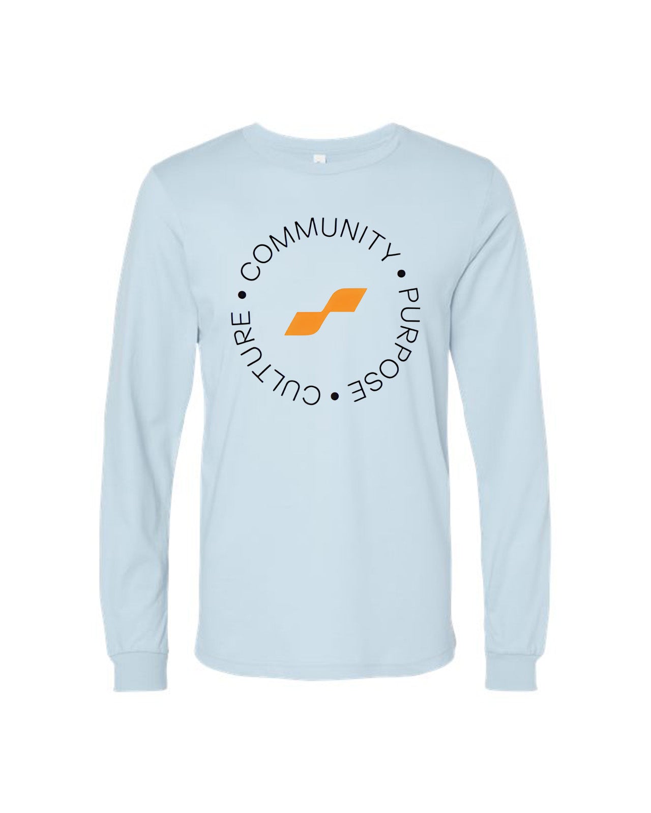 Custom Branded Long Sleeve Tee - Baby Blue