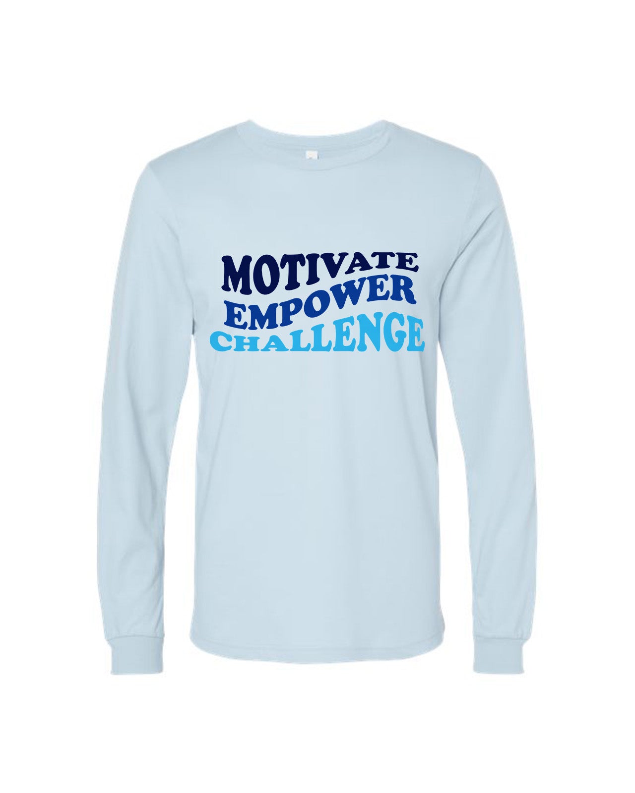 Custom Branded Long Sleeve Tee - Baby Blue