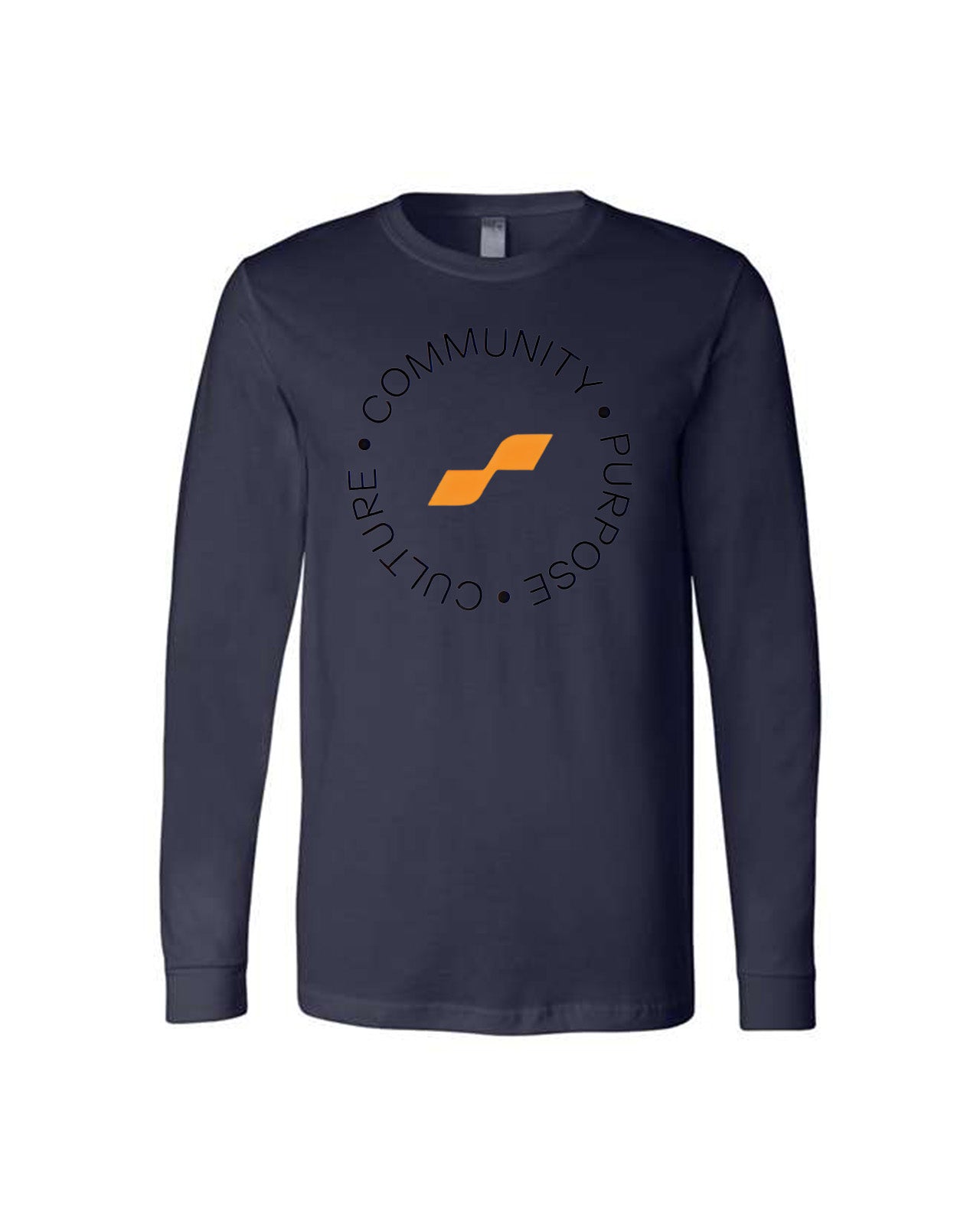 Custom Branded Long Sleeve Tee - Navy