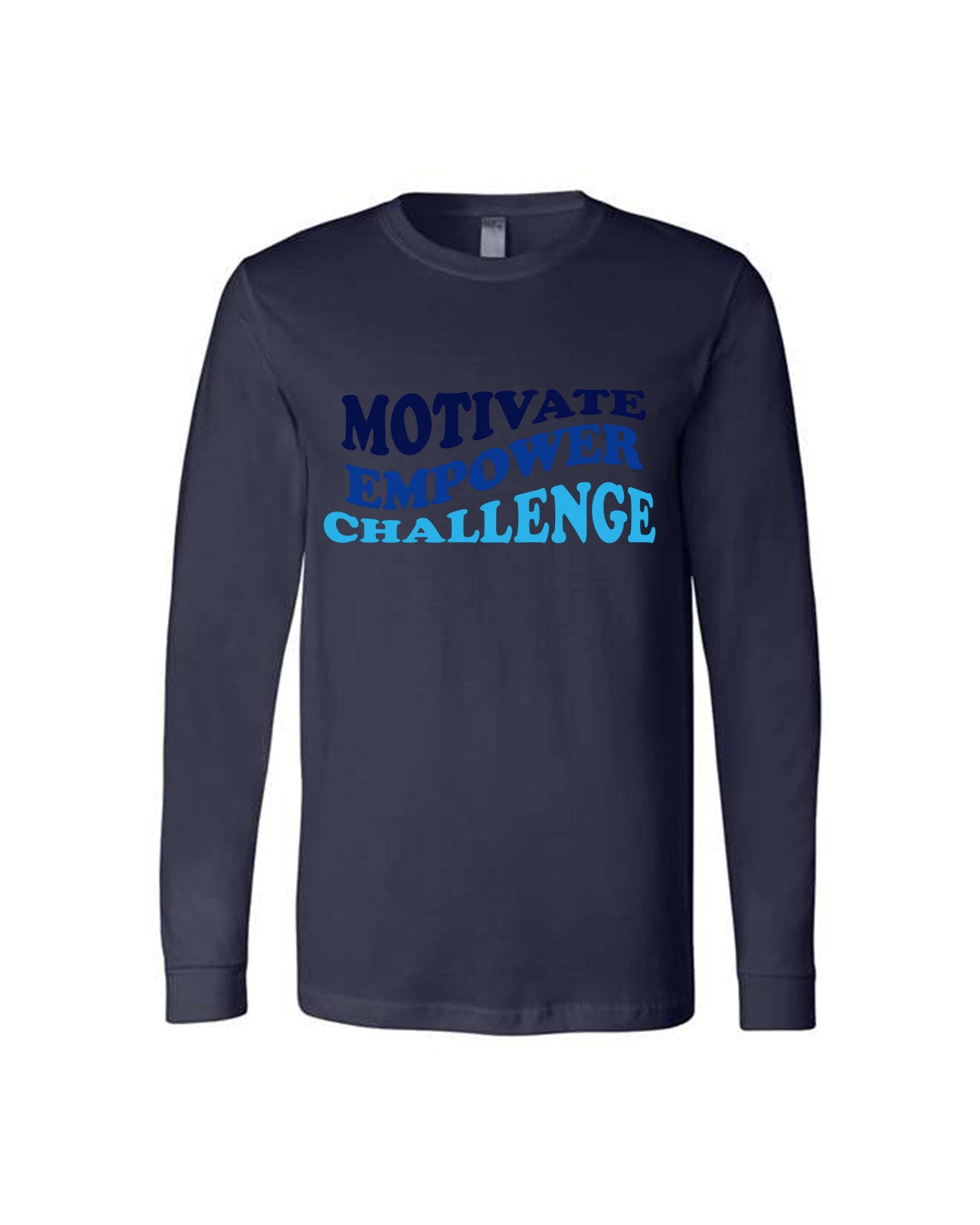 Custom Branded Long Sleeve Tee - Navy