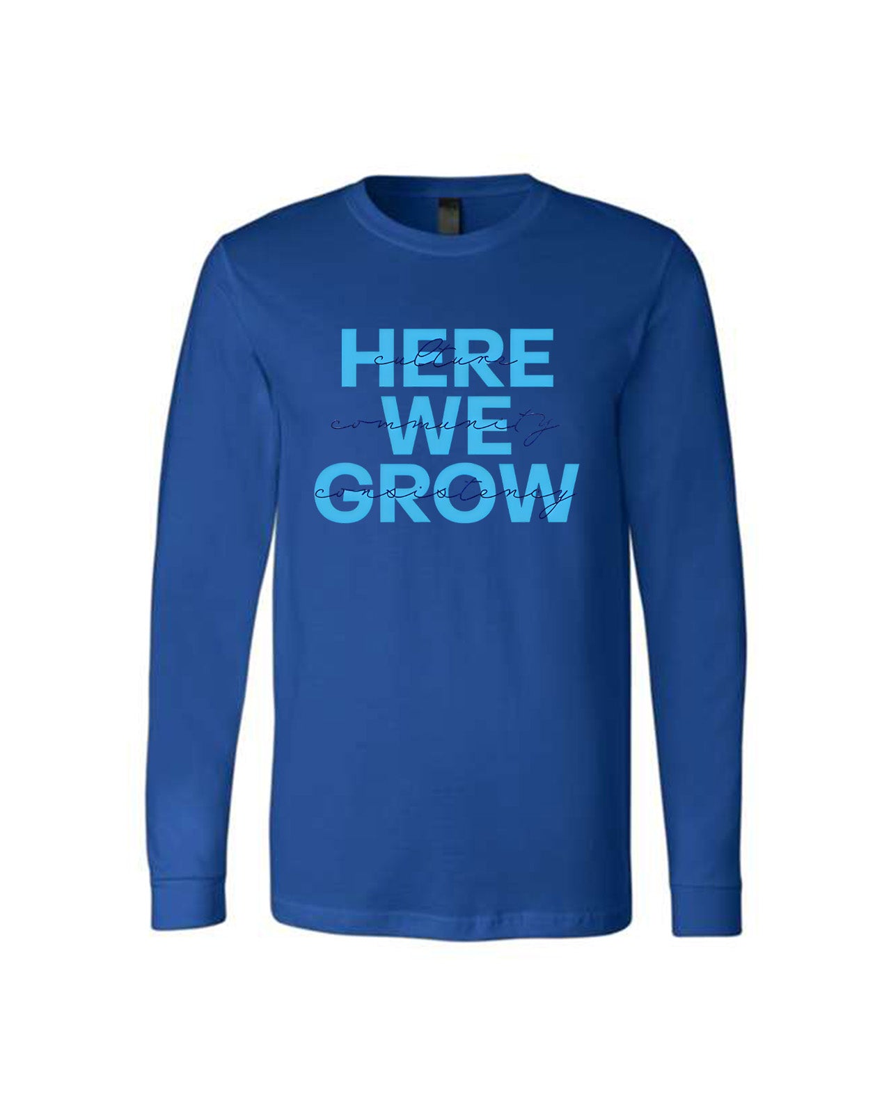 Custom Branded Long Sleeve Tee - Royal