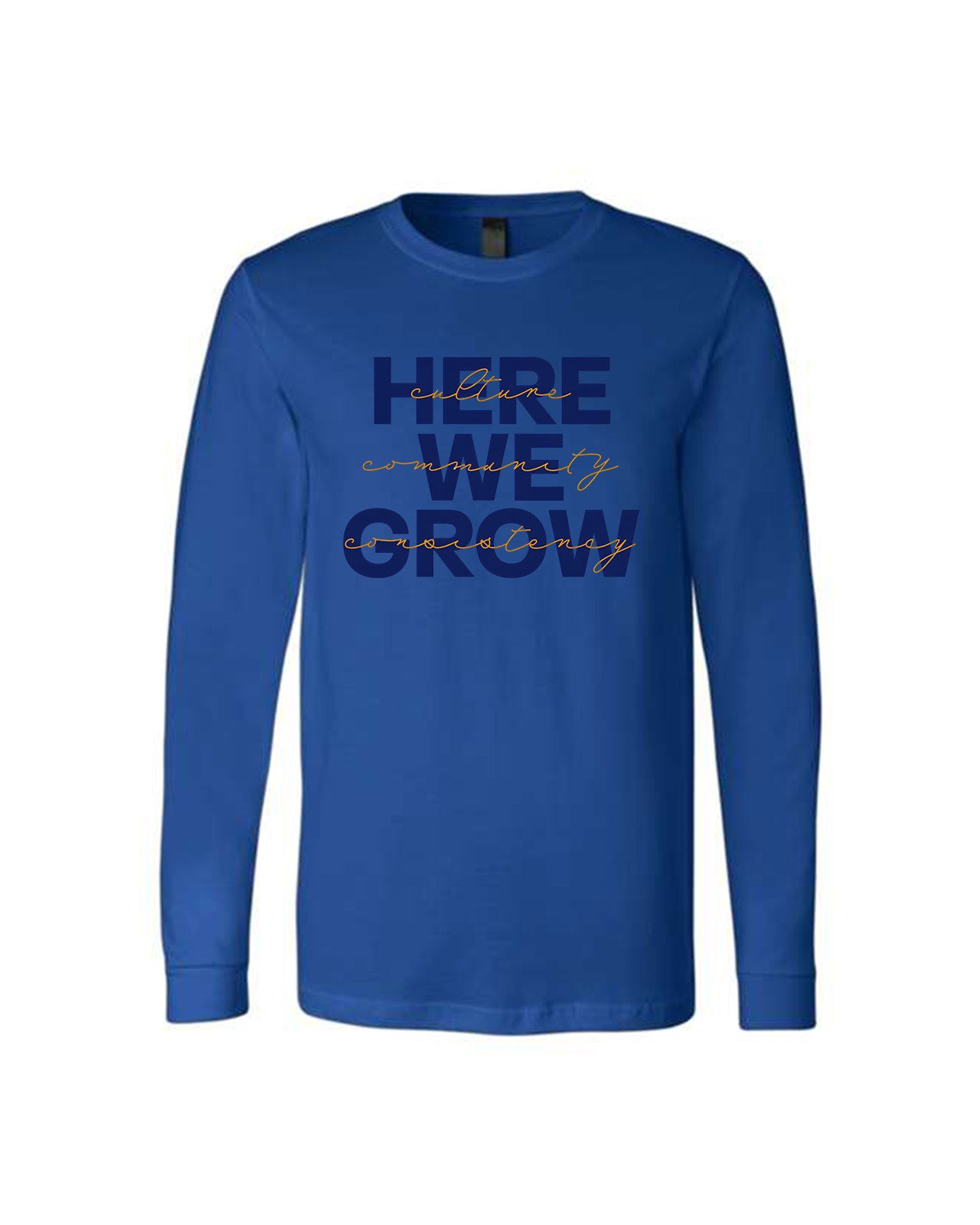 Custom Branded Long Sleeve Tee - Royal