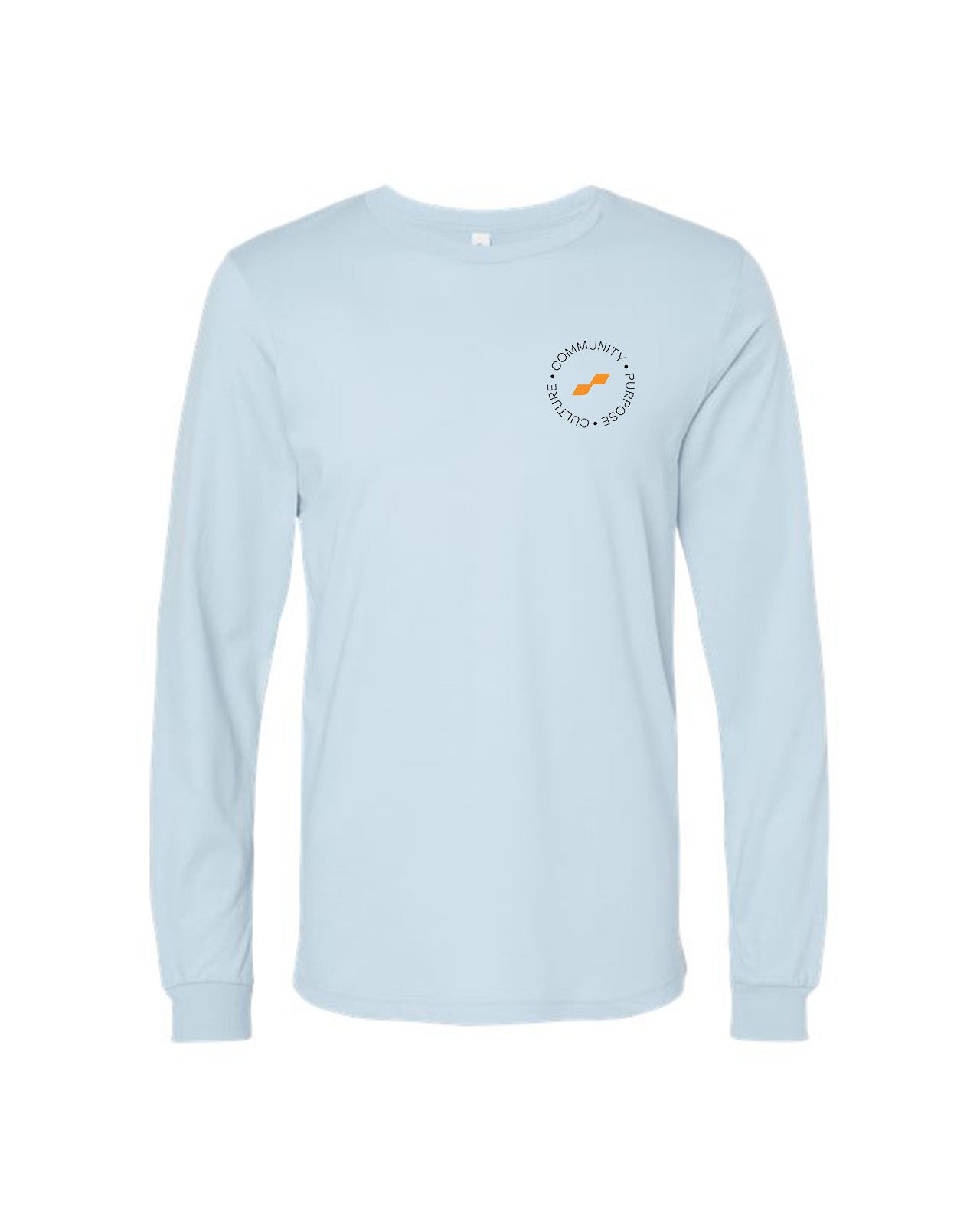 Custom Branded Long Sleeve Tee - Baby Blue