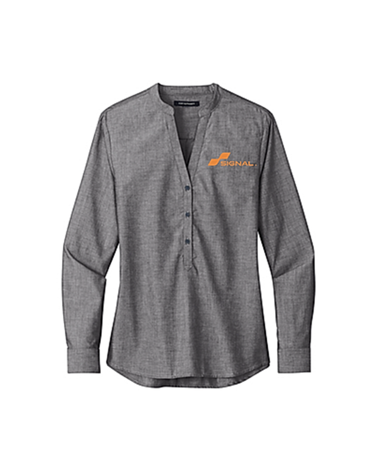 Port Authority Women's Long Sleeve Chambray Easy Care Shirt