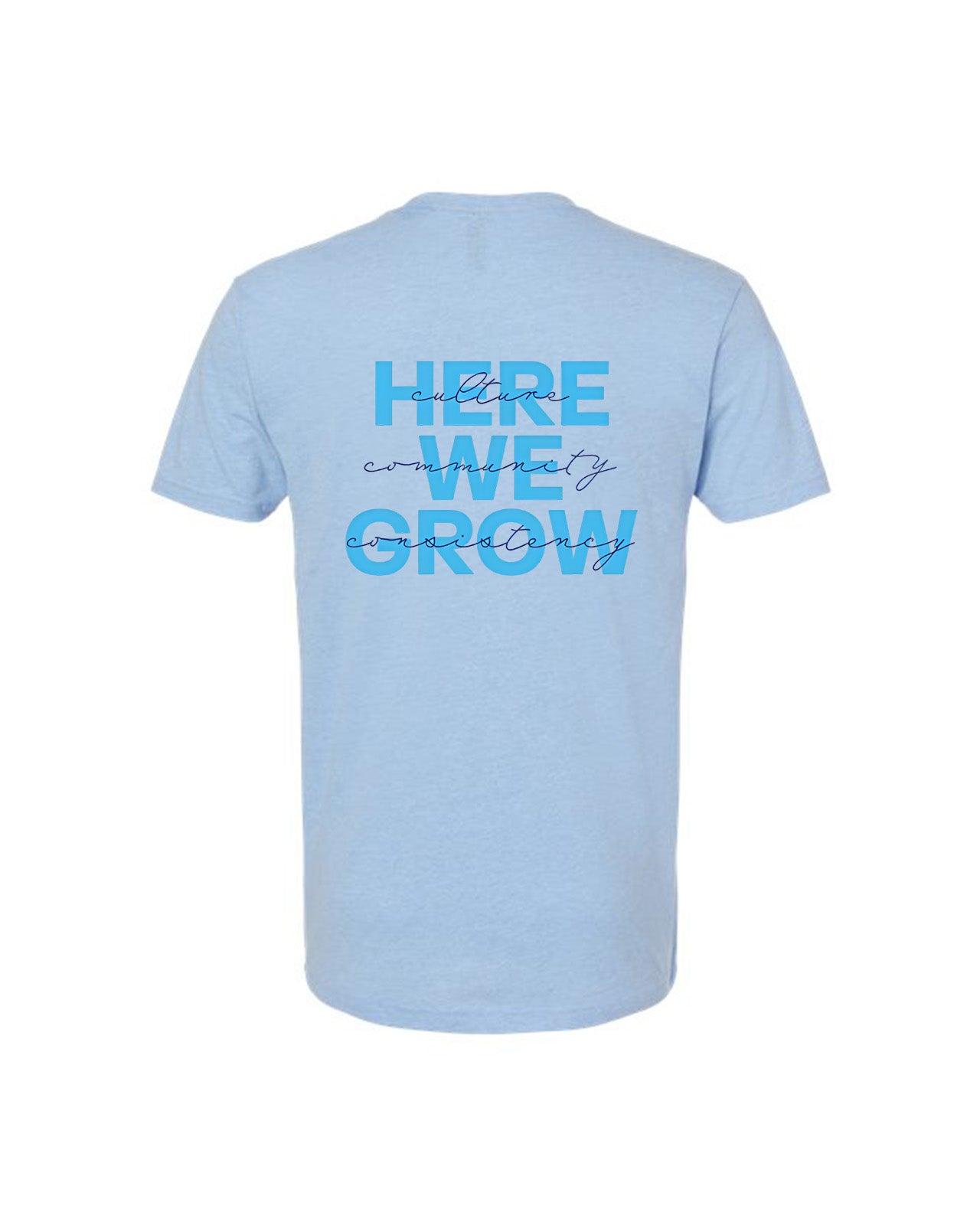 Custom Branded Short Sleeve Tee - Heather Blue