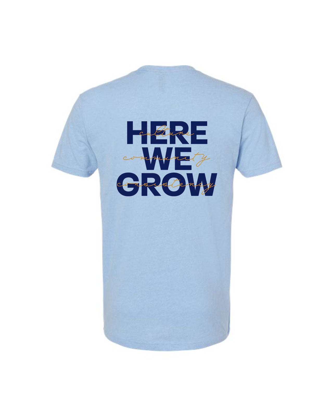 Custom Branded Short Sleeve Tee - Heather Blue
