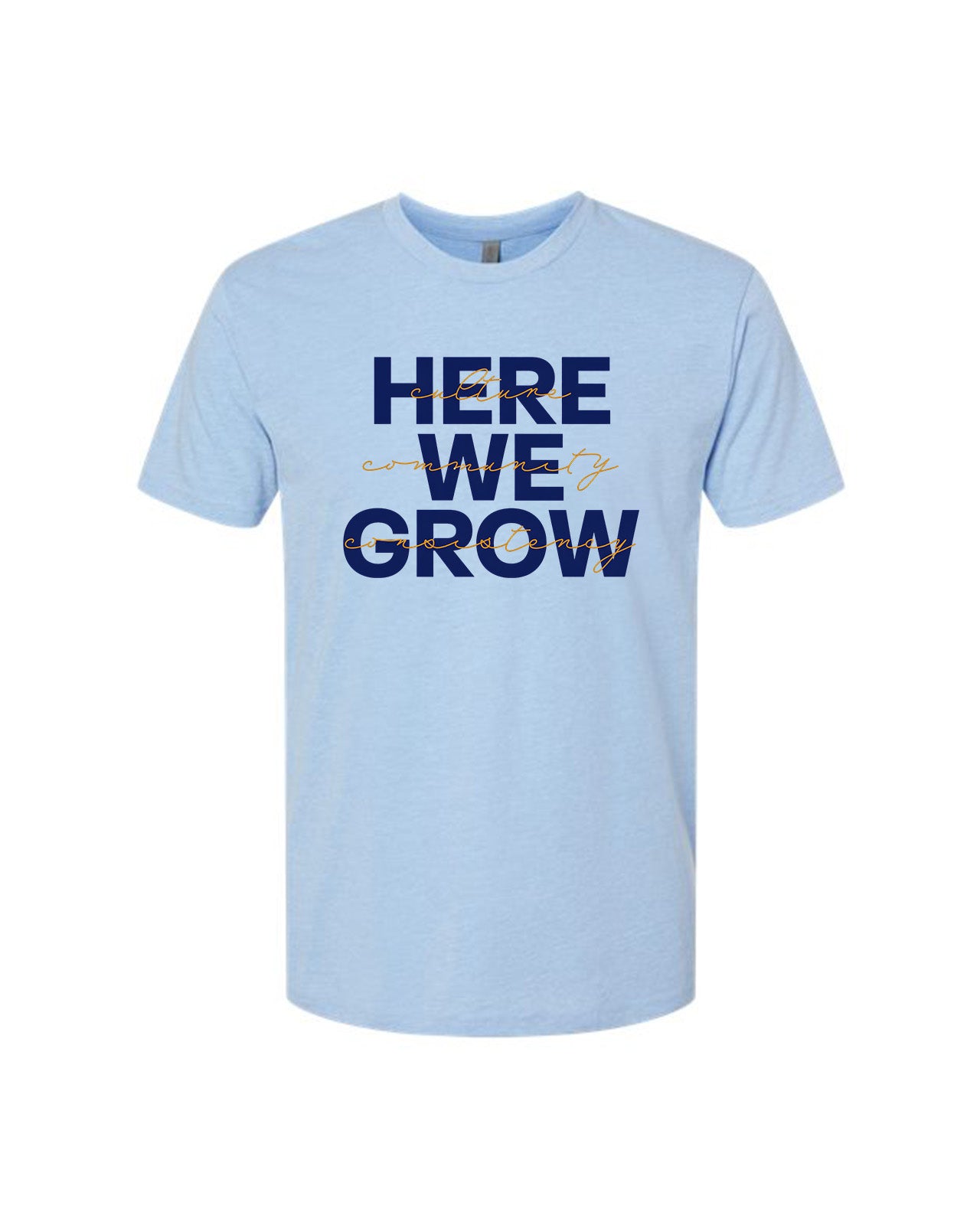 Custom Branded Short Sleeve Tee - Heather Blue