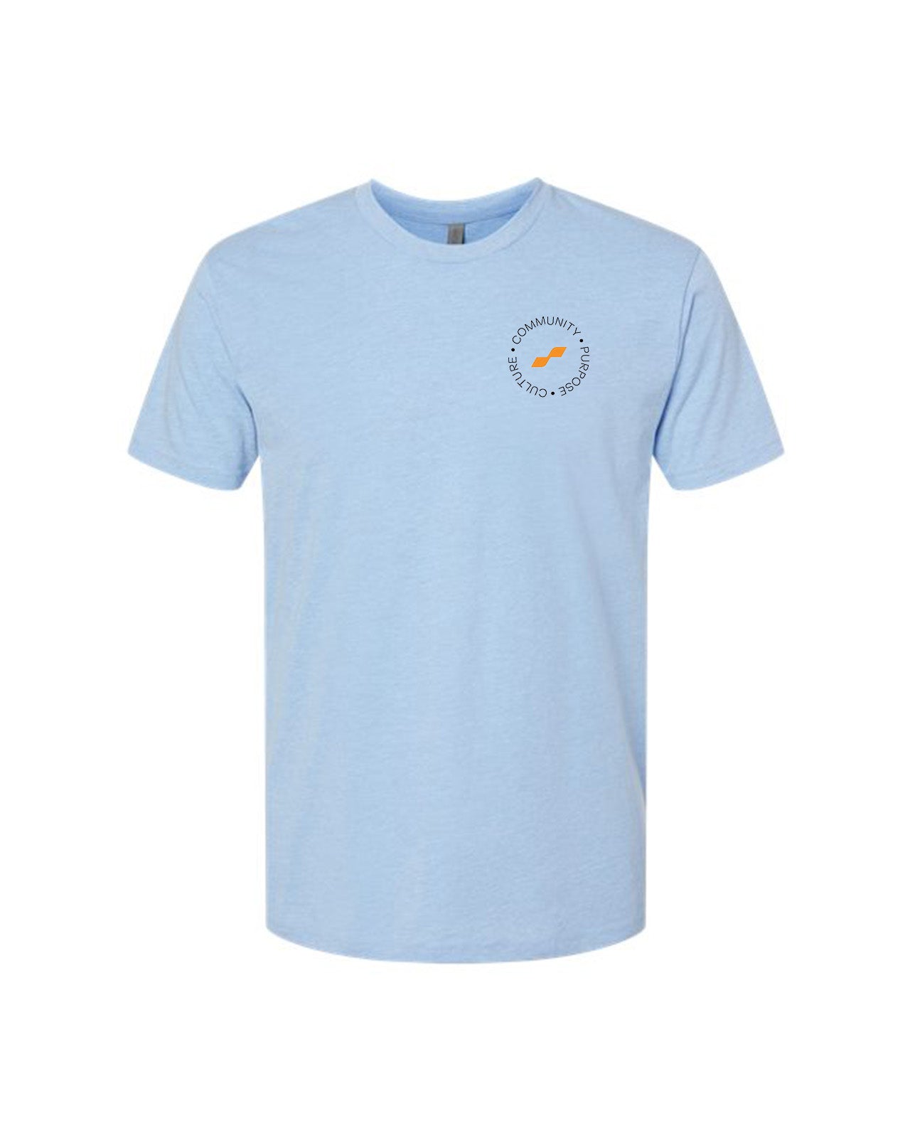 Custom Branded Short Sleeve Tee - Heather Blue