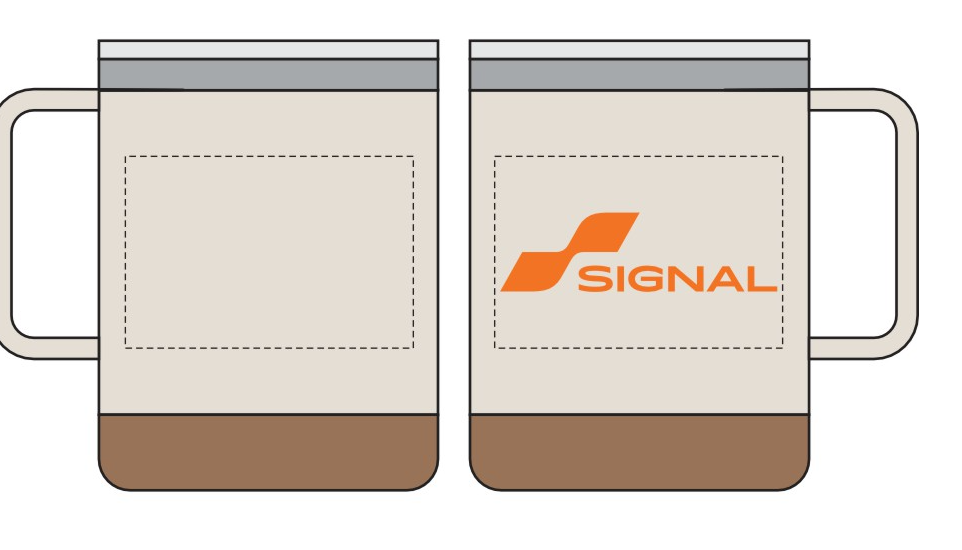 Signal Explorer Vacuum Camp Mug with Cork Bottom