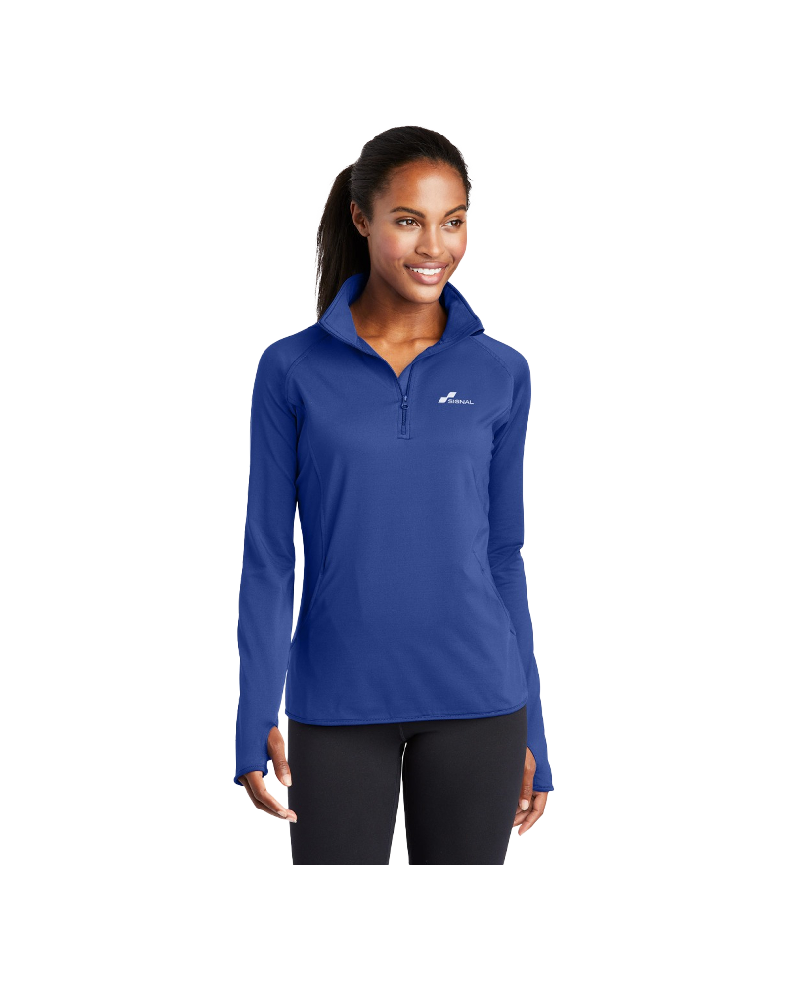 Sport-Tek Ladies Sport-Wick Stretch 1/2-Zip Pullover