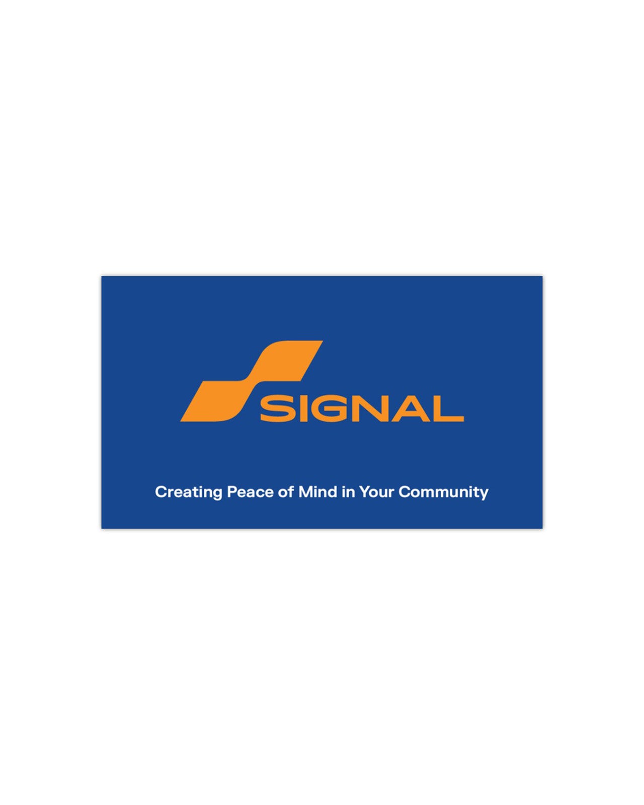 Signal Plastic Business Cards