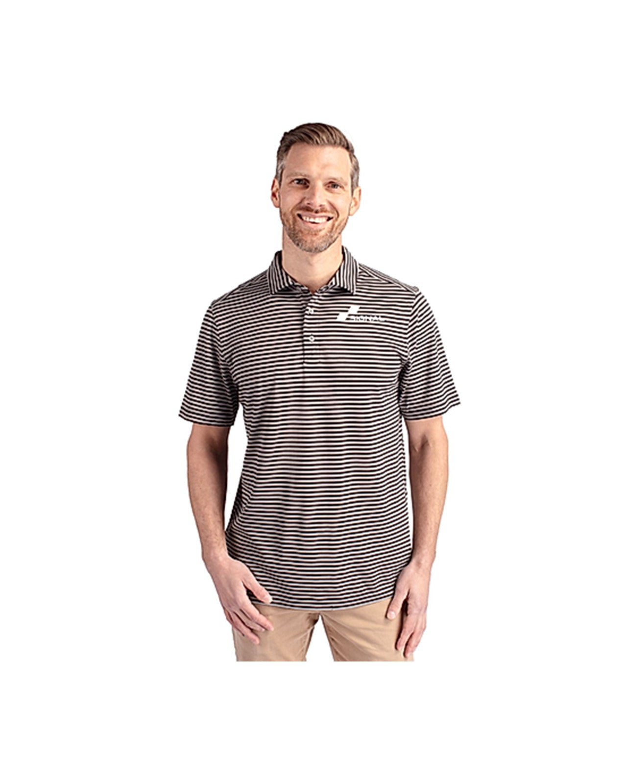 CutterBuck Cutter & Buck Virtue Pique Stripe Recycled Men's Polo