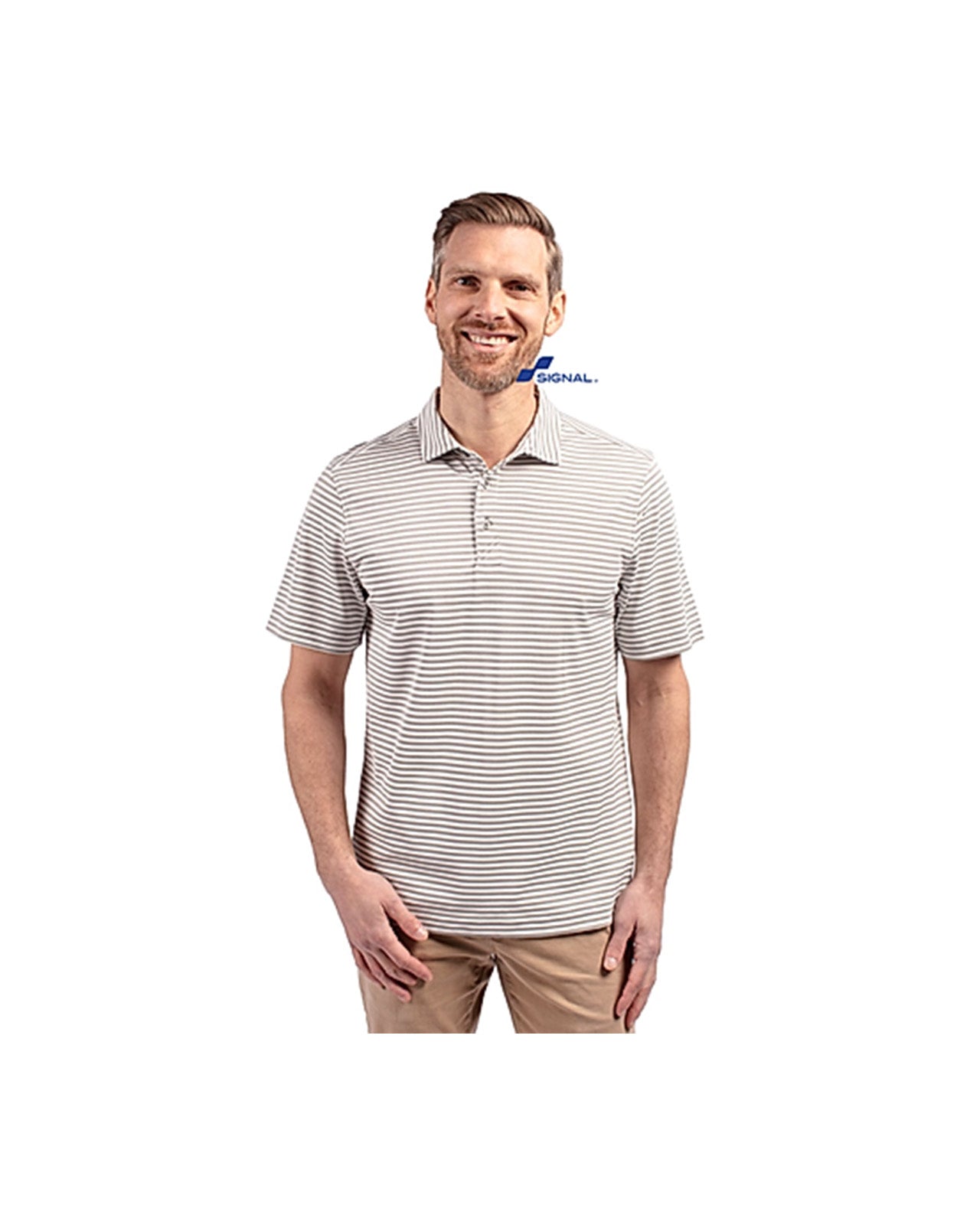 CutterBuck Cutter & Buck Virtue Pique Stripe Recycled Men's Polo