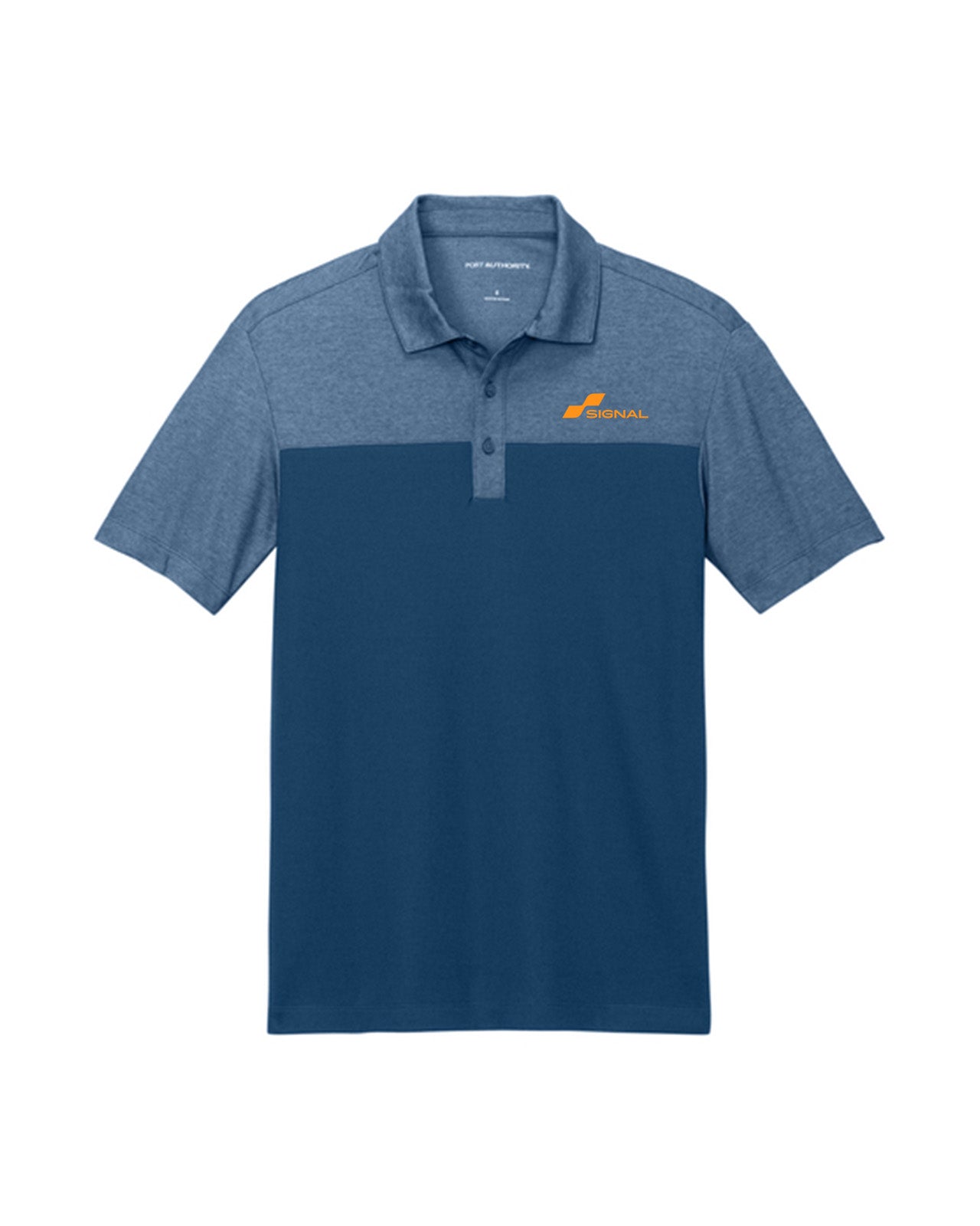 Port Authority Fine Pique Blend Blocked Polo