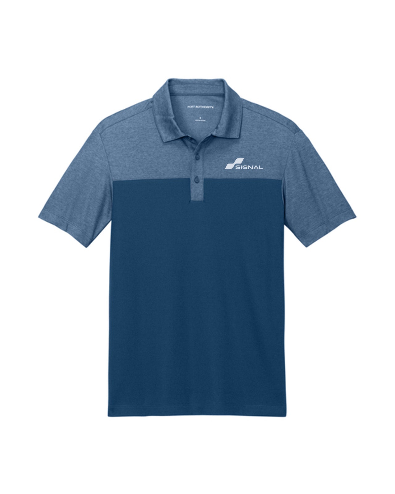 Port Authority Fine Pique Blend Blocked Polo