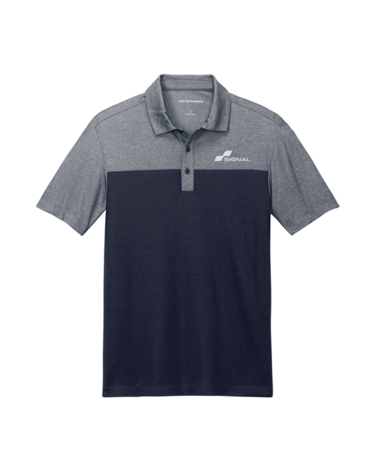 Port Authority Fine Pique Blend Blocked Polo