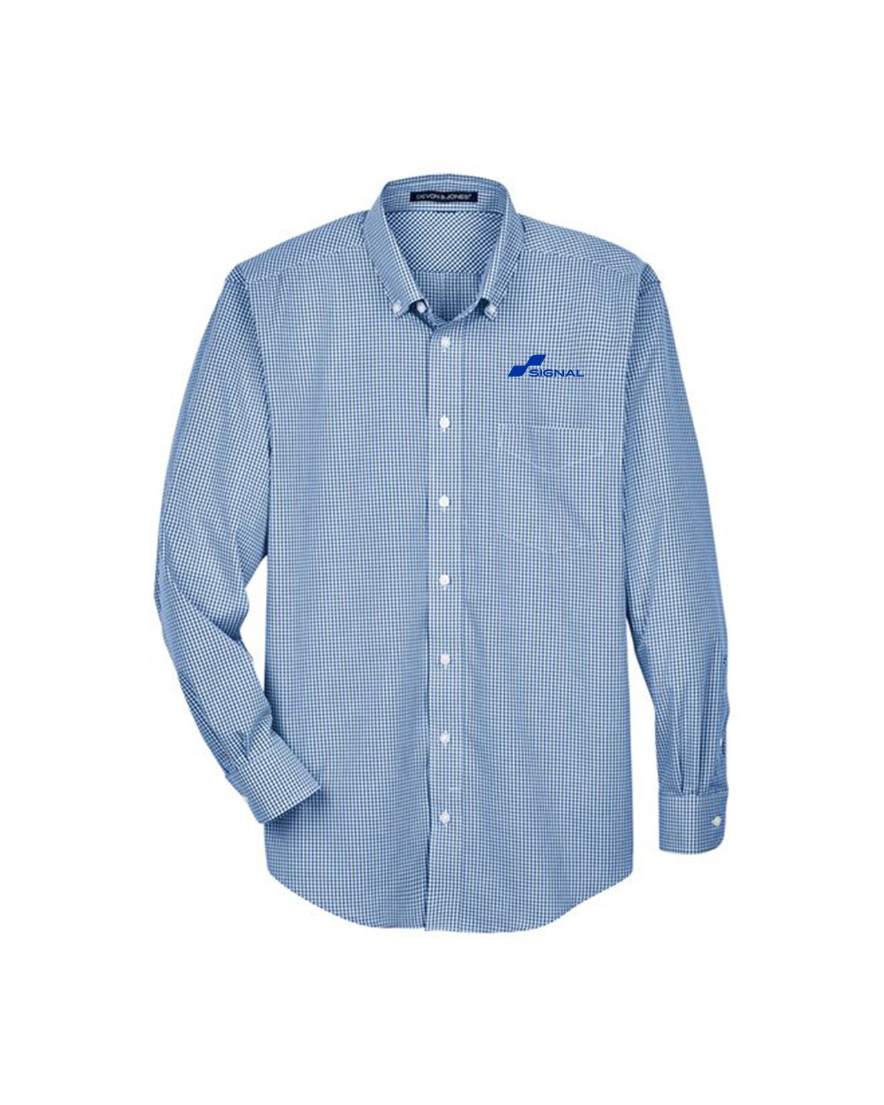 Devon & Jones Men's Crown Woven Collection Gingham Check
