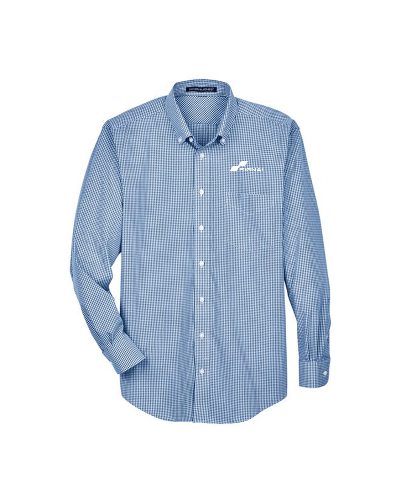 Devon & Jones Men's Crown Woven Collection Gingham Check