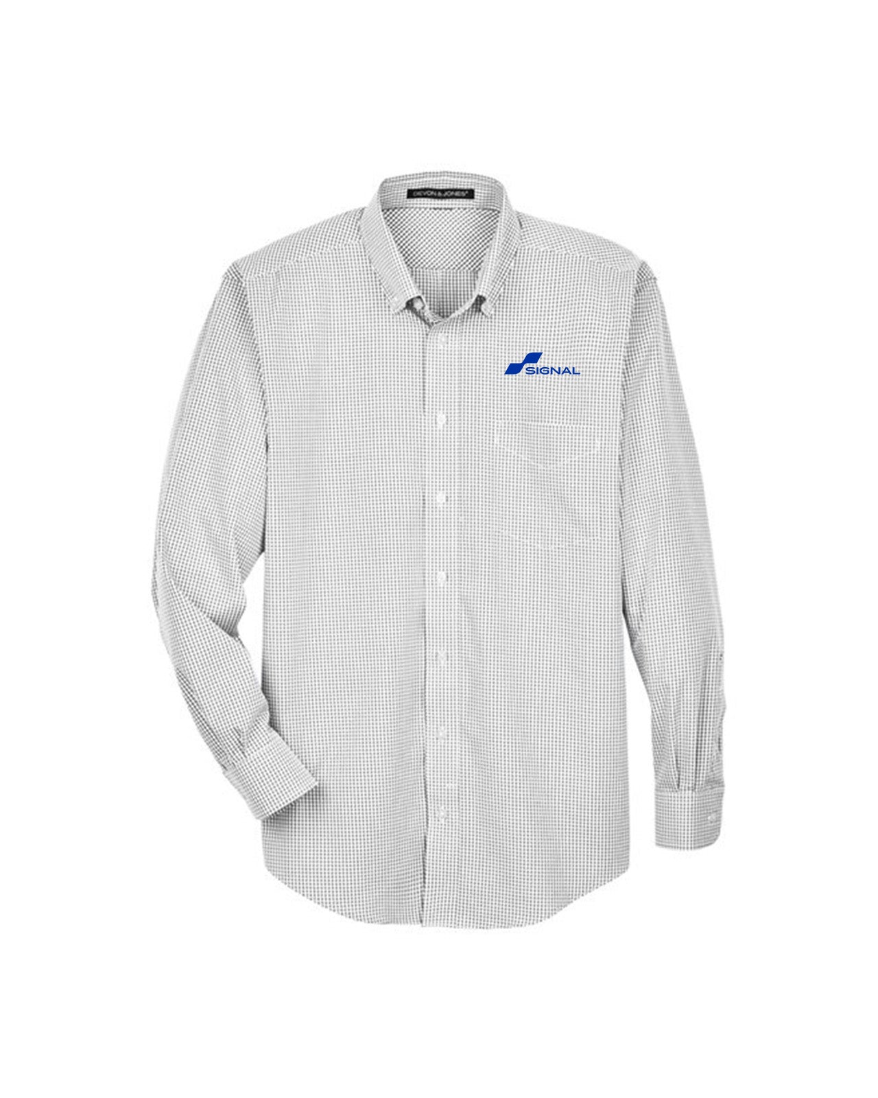 Devon & Jones Men's Crown Woven Collection Gingham Check