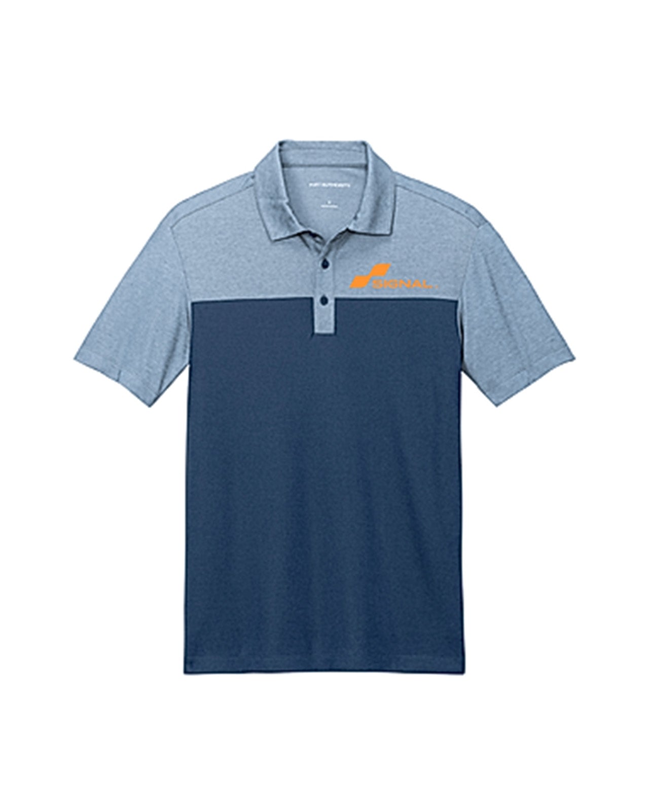 Port Authority Fine Pique Blend Blocked Polo