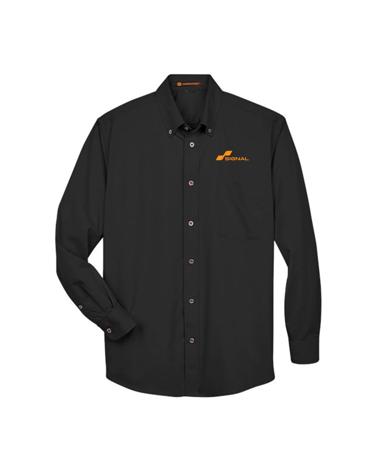 Harriton Men's Easy Blend Long-Sleeve Twill Shirt