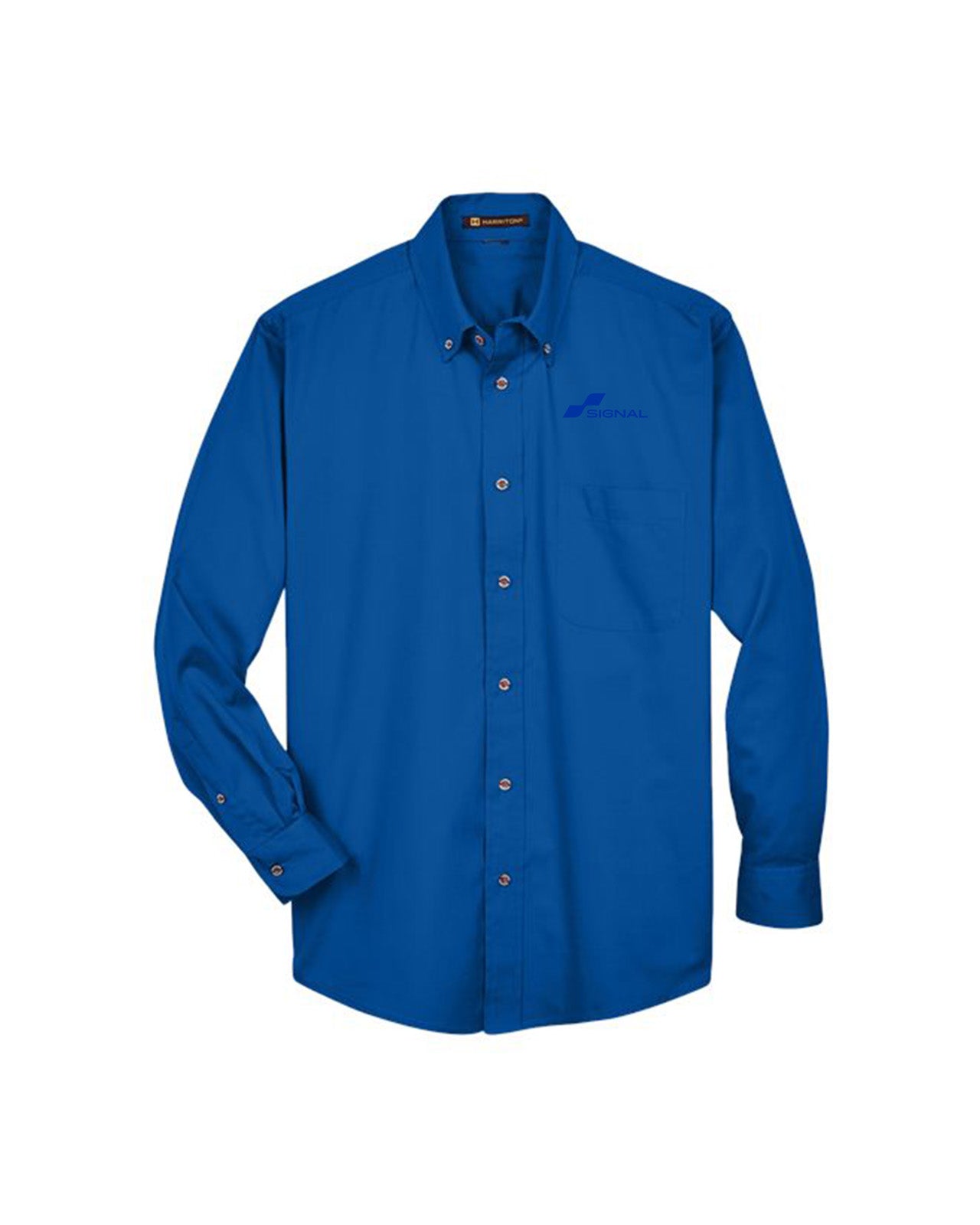 Harriton Men's Easy Blend Long-Sleeve Twill Shirt