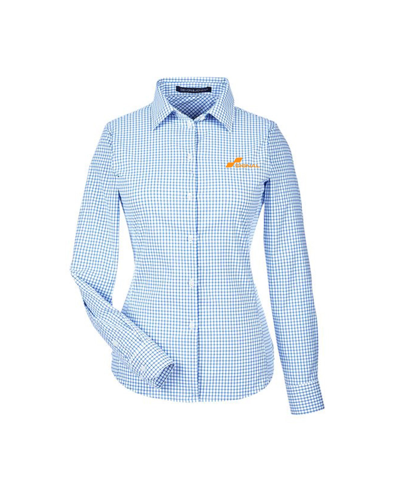 Devon & Jones Crownlux Performance Ladies' Mirco Windowpane Shirt