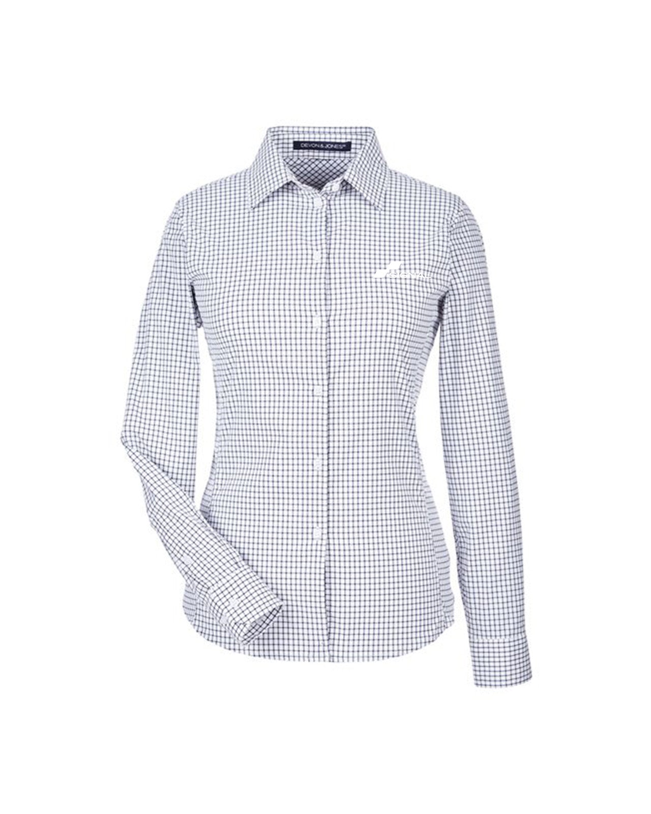Devon & Jones Crownlux Performance Ladies' Mirco Windowpane Shirt